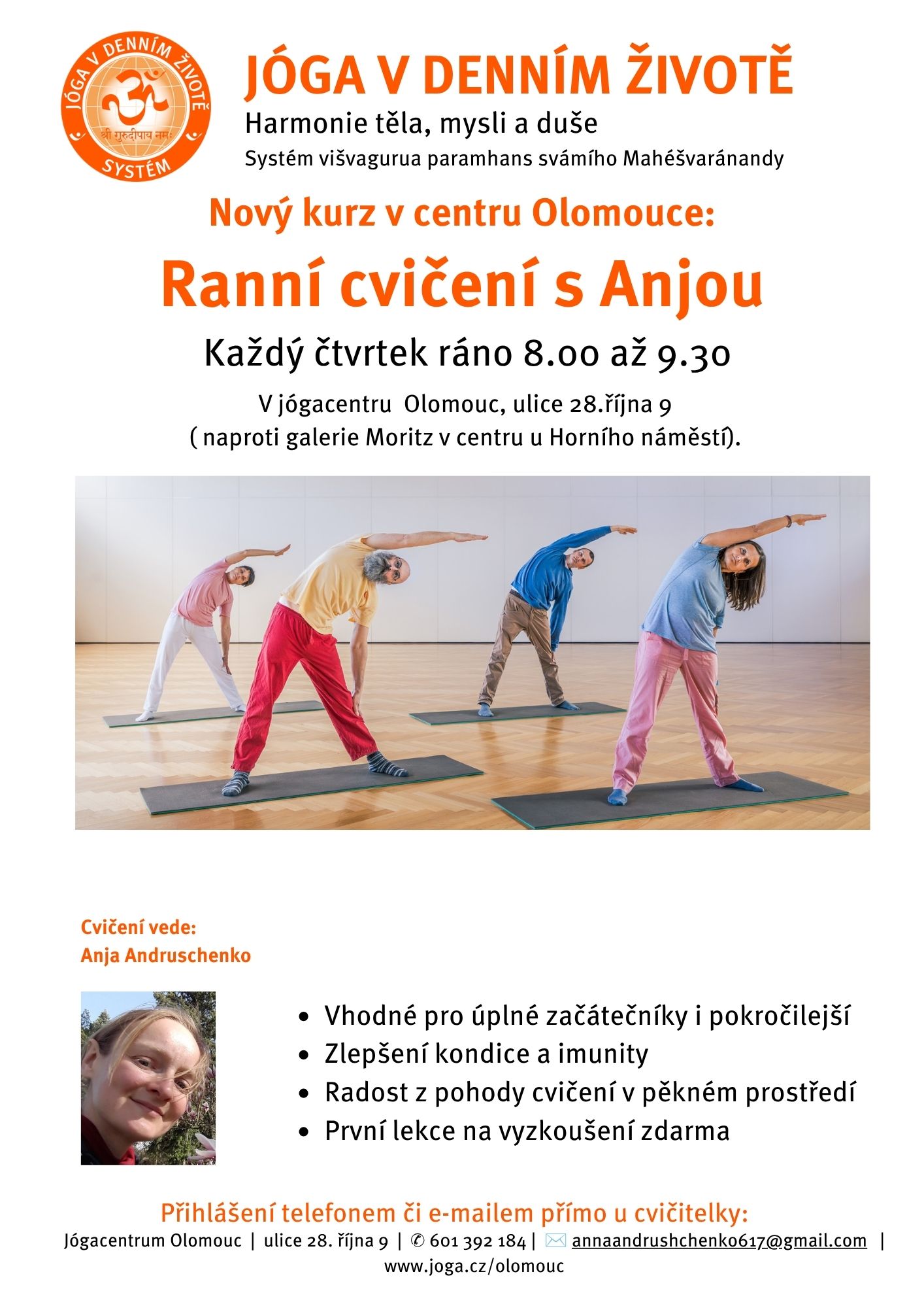 Ranní cvičení s Anjou