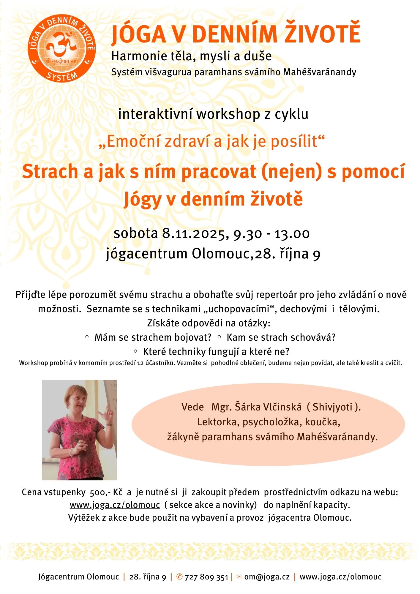 Olomouc workshop Emoční zdraví a jak je posílit